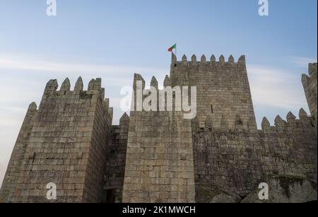 Castello medievale di Guimaraes - Guimaraes, Portogallo Foto Stock