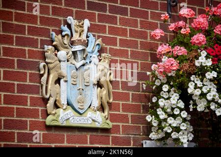 Alsager Cheshire East a Cheshire, Inghilterra. Stemma Cheshire Foto Stock