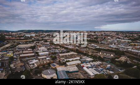 Veduta aerea di Bristol, Regno Unito Foto Stock