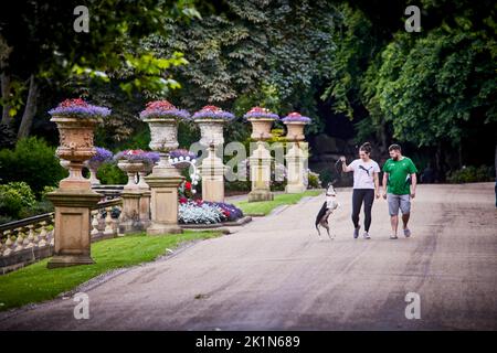 Preston centro città Avenham e Miller Park Foto Stock