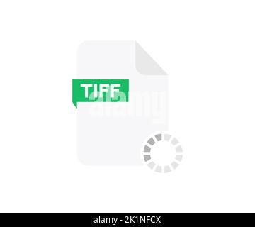 Disegno del logo del file TIFF. TIFF Transparency Concept può essere utilizzato per la progettazione e l'illustrazione di vettori mobili e web. Illustrazione Vettoriale
