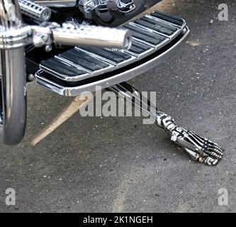 Dettagli di alcune belle motociclette personalizzate Harley-Davidson (2) Foto Stock