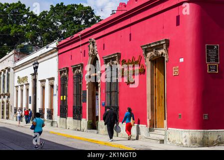 Architettura coloniale, città di Oaxaca, Messico Foto Stock