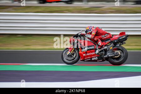 Bagnaia sul Ducat ufficiale, Moto GP, Misano 2022 settembre. Foto Stock