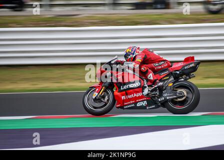 Bagnaia sul Ducat ufficiale, Moto GP, Misano 2022 settembre. Foto Stock