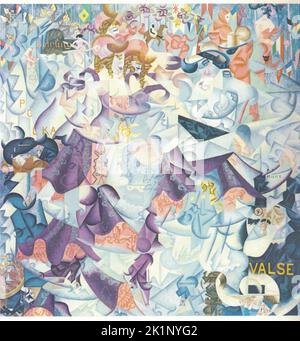 Gino Severini, 1912, Geroglicico dinamico del Bal Tabarin, olio su tela con paillettes. Gino Severini (Roma, 7 aprile 1883 – Roma, 26 febbraio 1966) è stato un . Per gran parte della sua vita ha diviso il suo tempo tra Parigi e Roma. Fu associato al neoclassismo e al 'ritorno all'ordine' nel decennio successivo alla prima guerra mondiale. Durante la sua carriera ha lavorato in una varietà di media, tra cui mosaico e affresco. Ha esposto il suo lavoro alle principali mostre, tra cui il quadripolare di Roma, e ha vinto premi artistici dalle maggiori istituzioni. Foto Stock