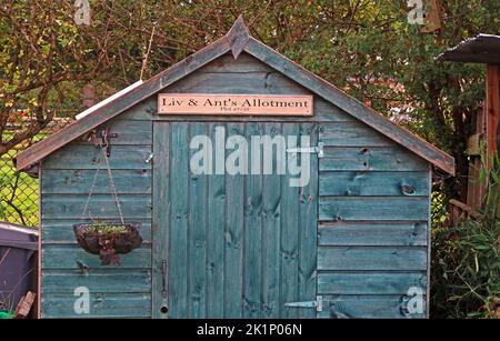 GAFA, Glossopdale Action for allotments, Gamesley Estate, Melandra Castle Road, Gamesley, High Peak, Inghilterra, REGNO UNITO, SK13 0BN Foto Stock