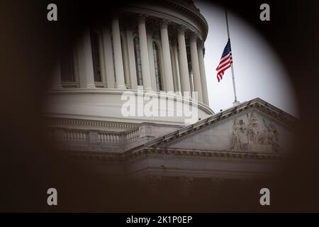 Washington, Stati Uniti. 19th Set, 2022. Una vista generale del Campidoglio degli Stati Uniti, a Washington, DC, lunedì 19 settembre, 2022. (Graeme Sloan/Sipa USA) Credit: Sipa USA/Alamy Live News Foto Stock