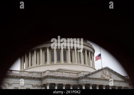 Washington, Stati Uniti. 19th Set, 2022. Una vista generale del Campidoglio degli Stati Uniti, a Washington, DC, lunedì 19 settembre, 2022. (Graeme Sloan/Sipa USA) Credit: Sipa USA/Alamy Live News Foto Stock