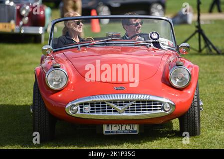 Daimler Sports car alla fiera di auto sportiva "British Invasion" a Stowe, Vermont, USA. Foto Stock