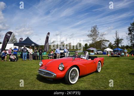 Daimler Sports car alla fiera di auto sportiva "British Invasion" a Stowe, Vermont, USA. Foto Stock