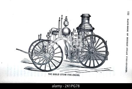 The Gould Steam Fire-Engine from the book ' Hand-book of modern Steam Fire-Engine : including the running, care and management of Steam Fire-Engine and Fire-Pumps ' by Roper, Stephen Pulication date 1889 Publisher Philadelphia, Pa. : E. Meeks Foto Stock