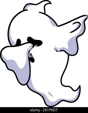 Un fantasma dabbing divertente - carattere di Halloween Illustrazione Vettoriale