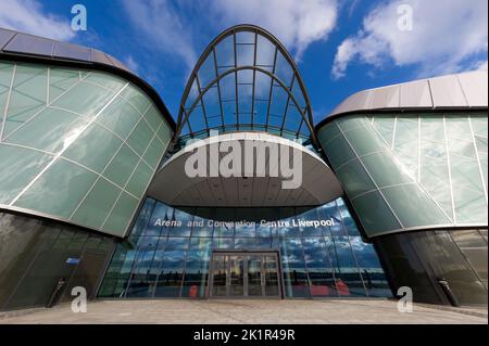 L'Echo Arena è conosciuta anche come Liverpool Arena and Conference Centre a Liverpool, Merseyside, Regno Unito Foto Stock