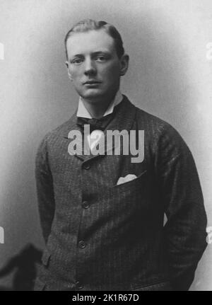 Winston Churchill come candidato conservatore per Oldham, Lancashire. 1899 Foto Stock