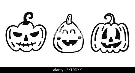 Set Lanterna di zucca di Halloween Illustrazione Vettoriale