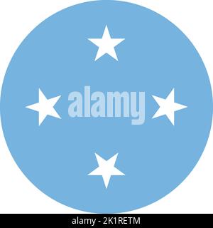 La bandiera nazionale del mondo, Stati Federati di Micronesia Illustrazione Vettoriale