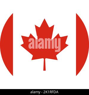 La bandiera nazionale del mondo, il Canada Illustrazione Vettoriale