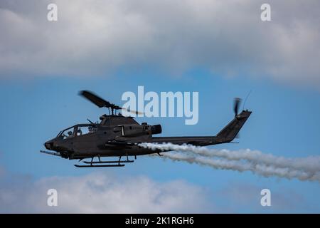 Apache Attack Helicopter al Dayton Air Show 2022 di Dayton, Ohio Foto Stock