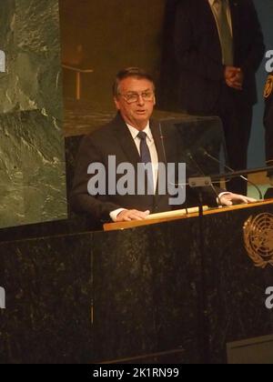 20 settembre 2022, New York, New York, USA: 20 settembre 2022 NEW YORK 77th Assemblea Generale delle Nazioni Unite. (Credit Image: © Bruce Cotler/ZUMA Press Wire) Foto Stock