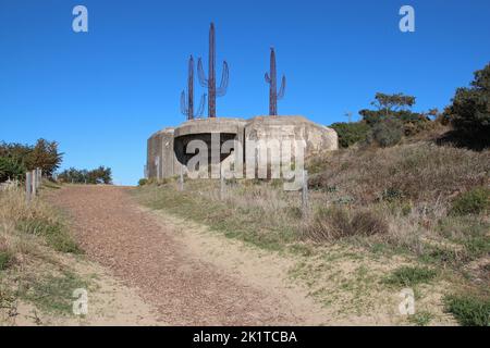 ww2 bunker a saint-brévin-les-pins in francia Foto Stock