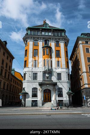 Il grande edificio Skeppsbron 18 a Stoccolma, Svezia Foto Stock