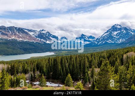 Lower Two Medicine Lake; Glacier National Park; Montana; USA Foto Stock