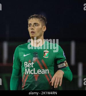 The Oval, Belfast, Irlanda del Nord, Regno Unito. 06 settembre 2022. Toals County Antrim Shield – Glentoran 1 Distilleria Lisburn 0. Giocatore della Irish League, Jay Donnelly (9) in azione. Foto Stock