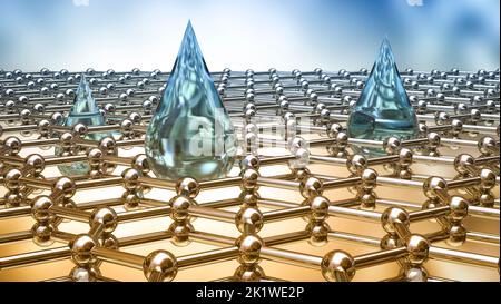 Filtro acqua grafene, illustrazione concettuale Foto Stock