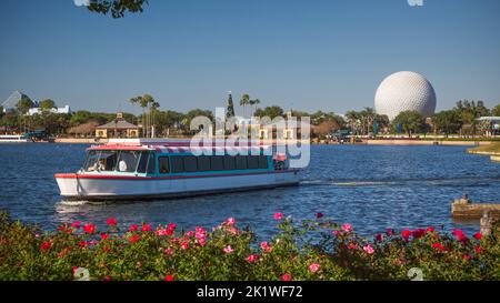 Lago all'Epcot Center, Orlando, Florida, Stati Uniti. Foto Stock