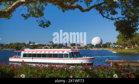 Lago all'Epcot Center, Orlando, Florida, Stati Uniti. Foto Stock