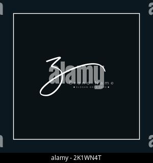 Z Letter Signature Logo - alfabeto iniziale per Z - Logo Z disegnato a mano Illustrazione Vettoriale