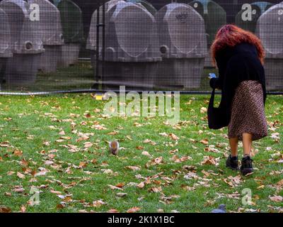 LONDRA, INGHILTERRA - 15 SETTEMBRE: Orinatoi Temorary a St. James's Park per i visitatori che pagano i loro rispetti nel cpaital il 15 settembre 2022 a Londra Foto Stock