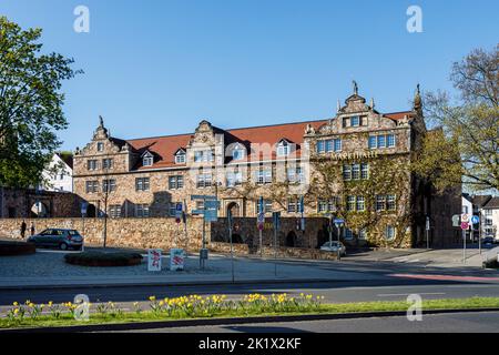 Mercato Hall nelle ex scuderie di Kassel Foto Stock