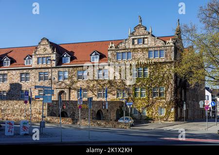 Mercato Hall nelle ex scuderie di Kassel Foto Stock