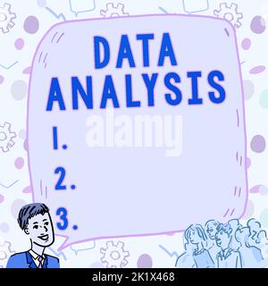 Analisi dei dati di scrittura del testo. Parola scritta su Translate Numbers to Analytical conclude Forecasting Foto Stock