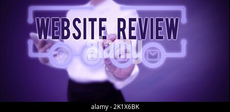 Visualizzazione concettuale WebReviewReviewReviews che possono essere pubblicati su aziende e servizi. Foto concettuali Recensioni che possono essere pubblicati su Foto Stock