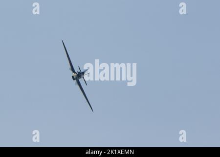 RAF Battle of Britain Memorial Flight Hurricane in mostra al Blackpool Air Show 2022 Foto Stock