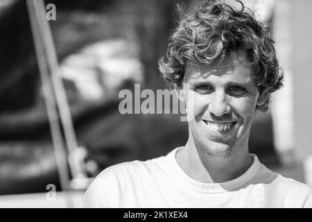 Tanguy le Turquais (fra) su LAZARE durante il Défi Azimut 2022 - Lorient Agglomération - dal 13 al 18 settembre 2022 in Tour de Groix, Francia - Foto Nicolas Pehe / DPPI Foto Stock