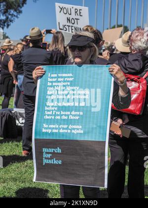 Women's March4Justice Rally Parliament House, 15 marzo 2021 Foto Stock