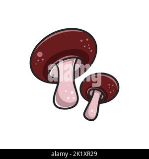 Coppia di funghi clipart Illustrazione Vettoriale