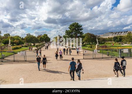 Jardin des Tuileries - giardini pubblici nel 1st° arrondissement Parigi, Francia, Europa Foto Stock