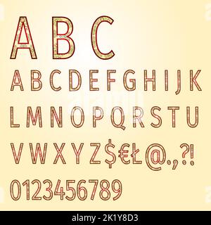 Alfabeto di vettore ornamenti Illustrazione Vettoriale