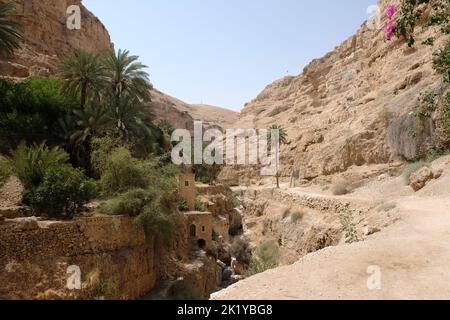 Wadi al-Kelt a Gerico Foto Stock