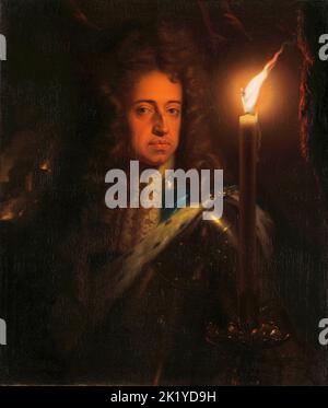 Guglielmo III (1650-1702), Principe d'Orange e Re d'Inghilterra (1689-1702), dipinto a olio di Godfried Schalcken, 1692-1697 Foto Stock