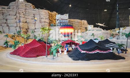 Scena da Legoland, Dubai, Emirati Arabi Uniti Foto Stock