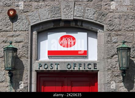 Cartello Poat Office, Grange-over-Sands Foto Stock