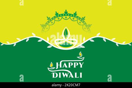 Felice Diwali festival di luci celebrato in india Illustrazione Vettoriale