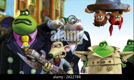 TOAD, WHITEY, RODDY, RITA, FLUSHED AWAY, 2006 Foto Stock