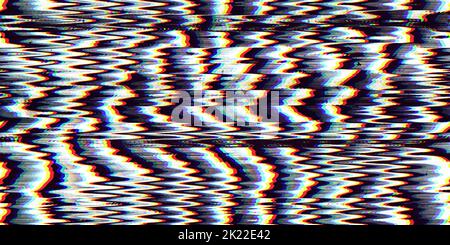 Assenza di errori di trasmissione del segnale senza interruzioni, rumore statico del televisore in bianco e nero. Schermo televisivo inclinabile o pixel del videogioco glitch o danni backgro Foto Stock